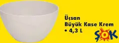 ÜÇSAN BÜYÜK KASE KREM 4,3 L